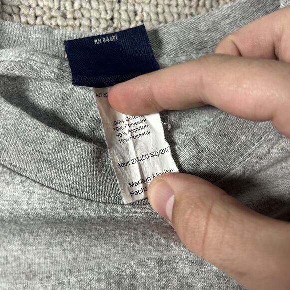 Vintage Wisconsin Badgers Graphic Shirt Mens XXL Spell Out Gray University Y2K - Picture 7 of 8